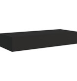 vidaXL Wandschap met lade 60x23,5x10 cm MDF zwart