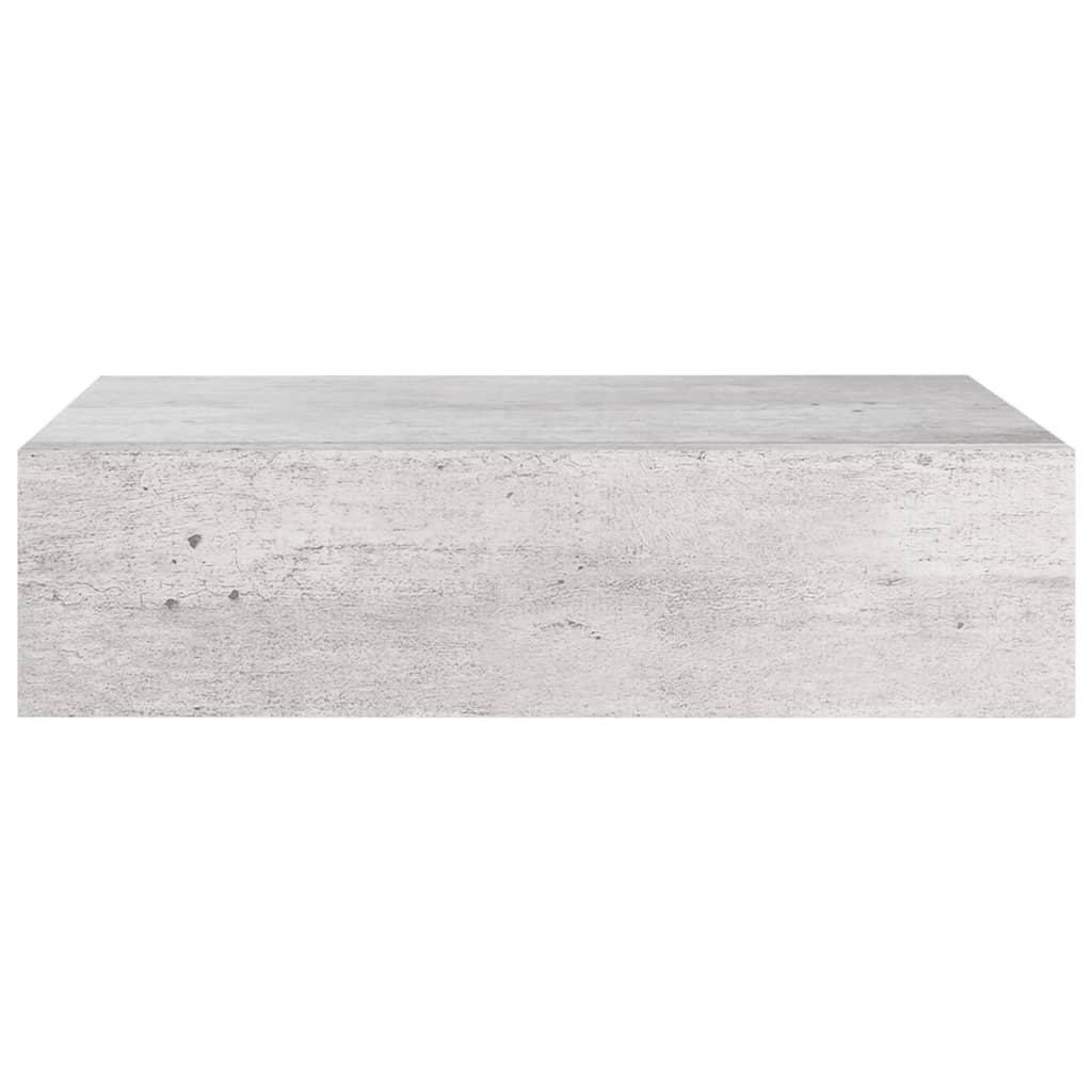 vidaXL Wandschap met lade 40x23,5x10 cm MDF betongrijs