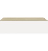 vidaXL Wandschappen 2 st met lade 40x23,5x10 cm MDF eikenkleurig en wit