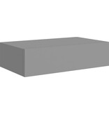 vidaXL Wandschap met lade 40x23,5x10 cm MDF grijs