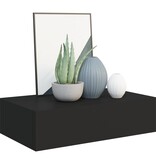 vidaXL Wandschap met lade 40x23,5x10 cm MDF zwart