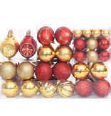 vidaXL 108-delige Kerstballenset goud en rood