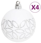 vidaXL 70-delige Kerstballenset zilver en wit