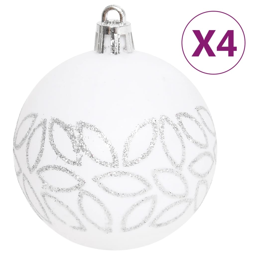 vidaXL 70-delige Kerstballenset zilver en wit