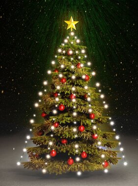 vidaXL Kerstboomverlichting met 180 LED's koudwit net 180 cm