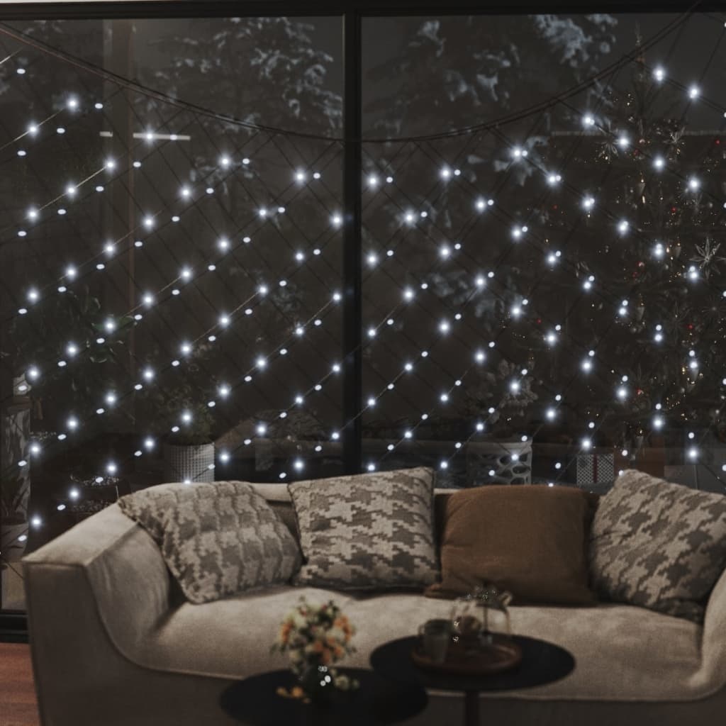 vidaXL Kerstnetverlichting 306 LED's binnen en buiten 3x3 m koudwit