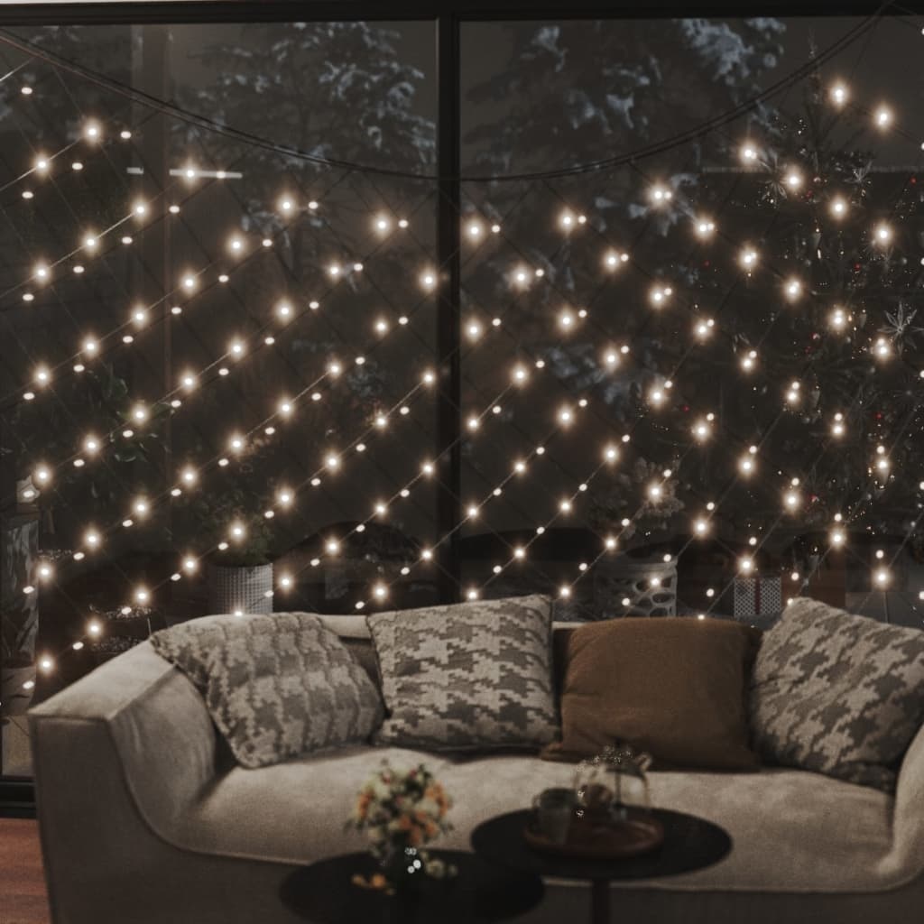 vidaXL Kerstnetverlichting 306 LED's binnen en buiten 3x3 m warmwit