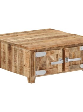 vidaXL Salontafel 67x67x30 cm massief mangohout