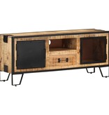 Tv-meubel 110x31x46 cm ruw mangohout