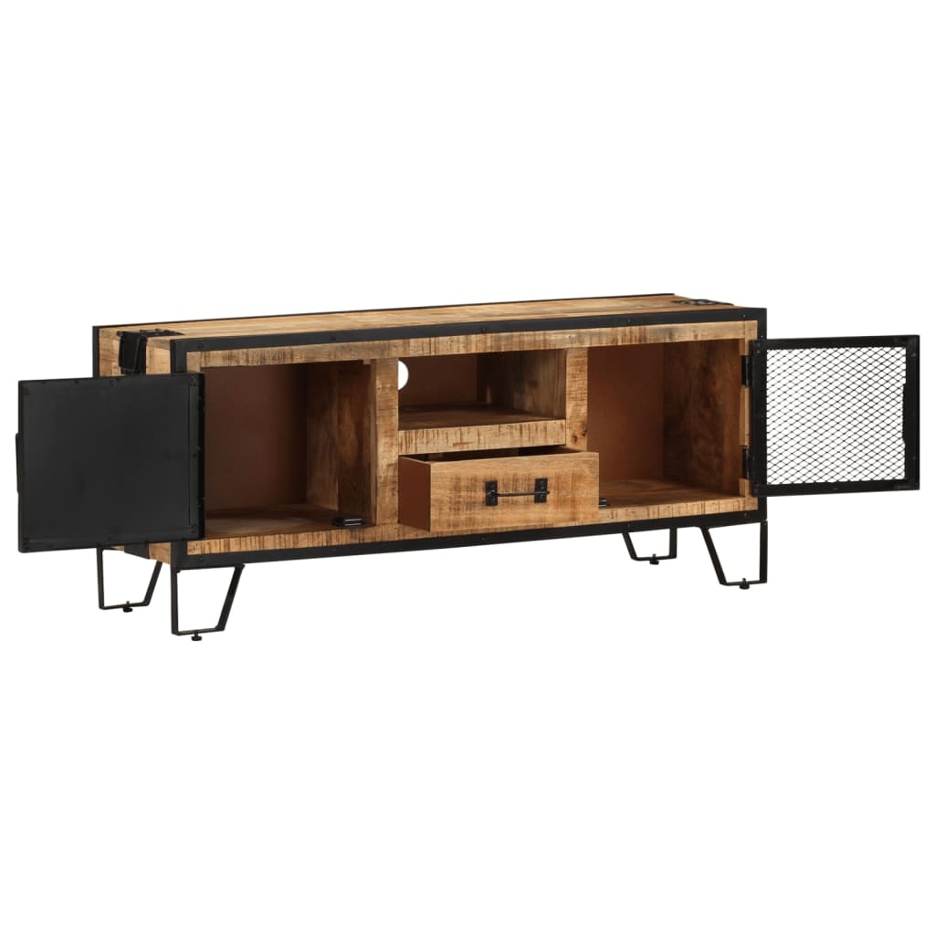 Tv-meubel 110x31x46 cm ruw mangohout