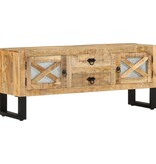 vidaXL Tv-meubel 110x30x45 cm ruw mangohout