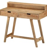 vidaXL Bureau 100x45x90 cm massief ruw mangohout