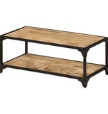 vidaXL Salontafel 90x45x35 cm massief ruw mangohout