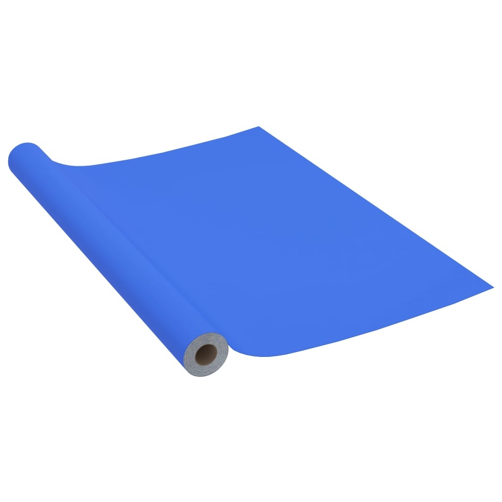 vidaXL Meubelfolie zelfklevend 500x90 cm PVC hoogglans blauw