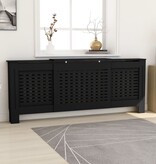 vidaXL Radiatorombouw 205 cm MDF zwart