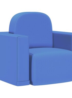 vidaXL Kinderbank 2-in-1 kunstleer blauw