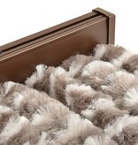 vidaXL Vliegengordijn 90x220 cm chenille taupe en wit