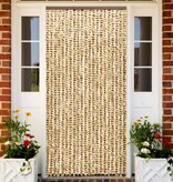 vidaXL Vliegengordijn 90x220 cm chenille beige en bruin