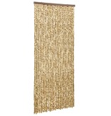 vidaXL Vliegengordijn 90x220 cm chenille beige en bruin