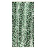 vidaXL Vliegengordijn 100x220 cm chenille groen en wit