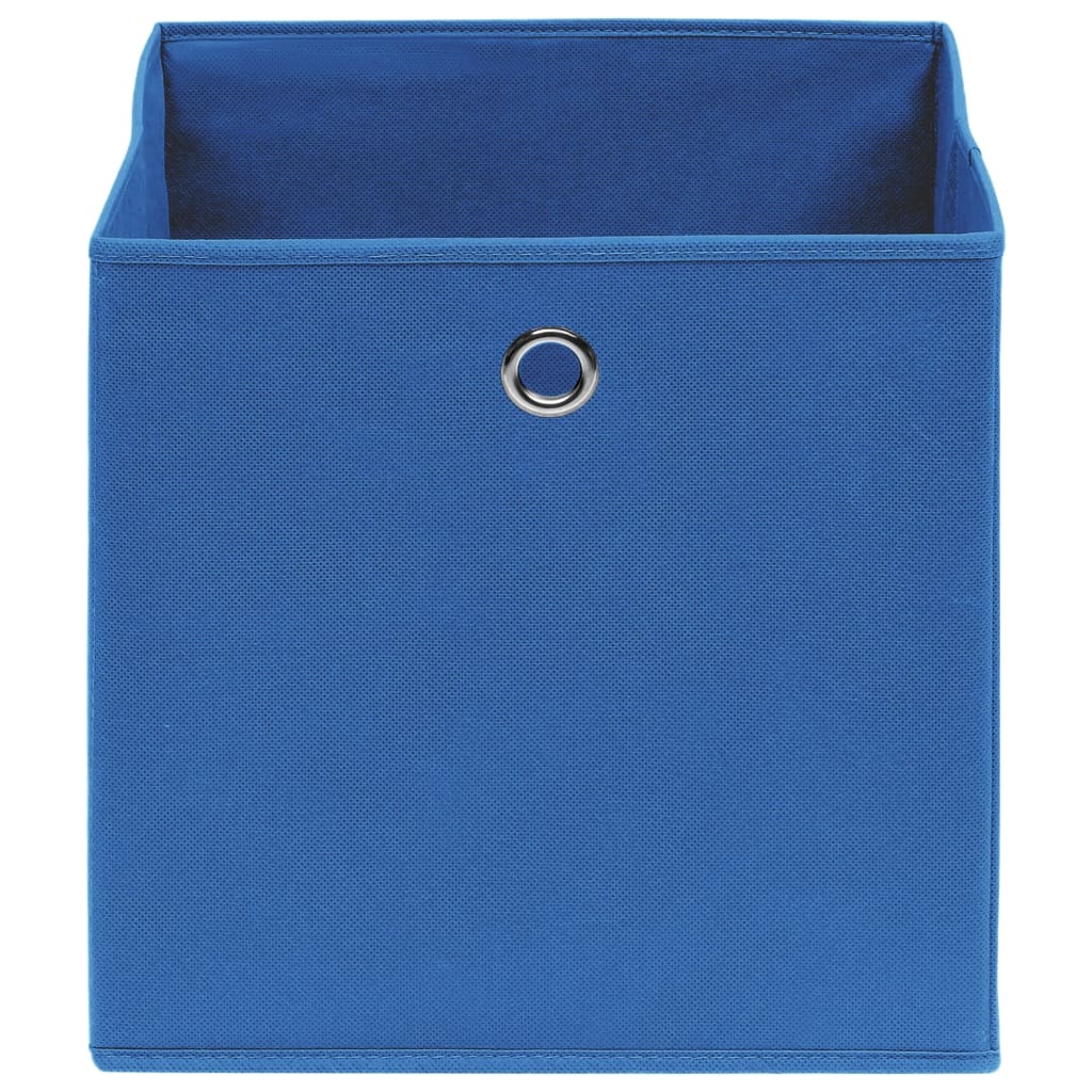 vidaXL Opbergboxen 10 st 28x28x28 cm nonwoven stof blauw