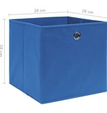 vidaXL Opbergboxen 10 st 28x28x28 cm nonwoven stof blauw