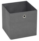 vidaXL Opbergboxen 10 st 28x28x28 cm nonwoven stof grijs