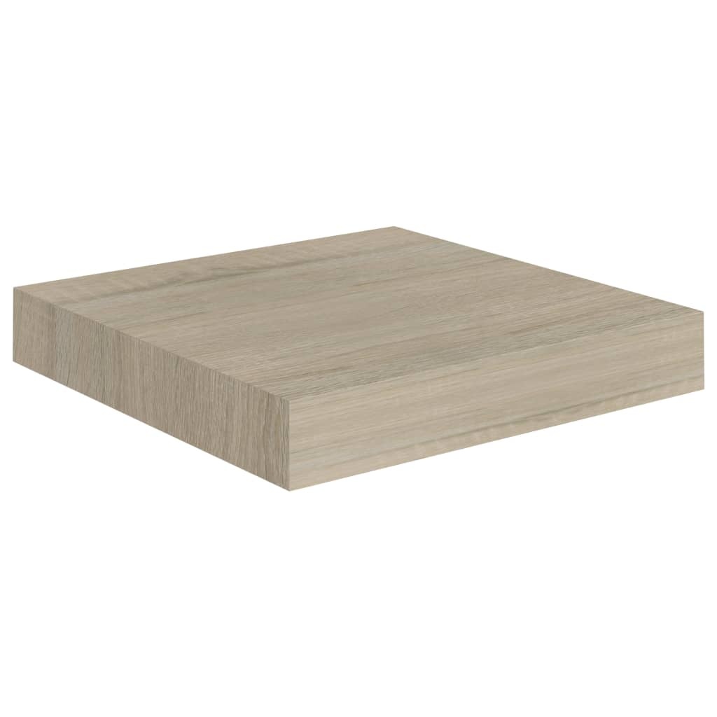 vidaXL Wandschappen zwevend 4 st 23x23,5x3,8 cm MDF eikenkleurig