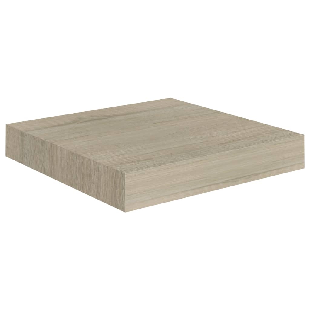 vidaXL Wandschappen zwevend 2 st 23x23,5x3,8 cm MDF eikenkleurig