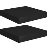 vidaXL Wandschappen zwevend 2 st 23x23,5x3,8 cm MDF zwart