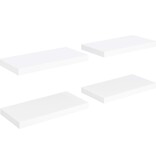 vidaXL Wandschappen zwevend 4 st 50x23x3,8 cm MDF wit