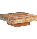 vidaXL Salontafel 80x80x28 cm massief gerecycled hout