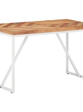 vidaXL Eettafel 120x60x76 cm massief acaciahout en mangohout