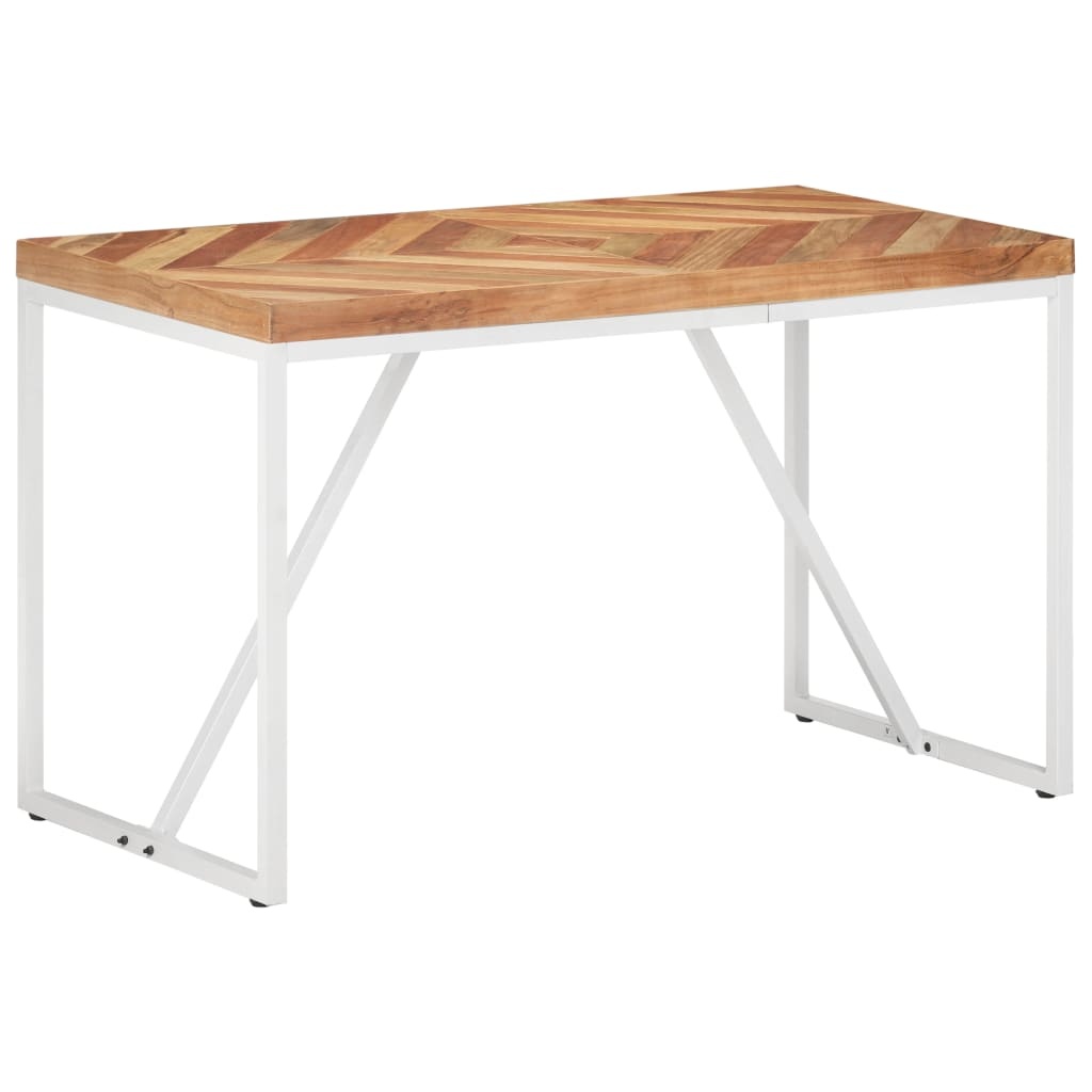 vidaXL Eettafel 120x60x76 cm massief acaciahout en mangohout