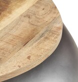 vidaXL Salontafel 68x68x30 cm massief mangohout grijs