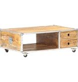 vidaXL Salontafel 89x59x33 cm massief ruw mangohout