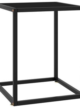 vidaXL Salontafel met zwart glas 40x40x50 cm zwart