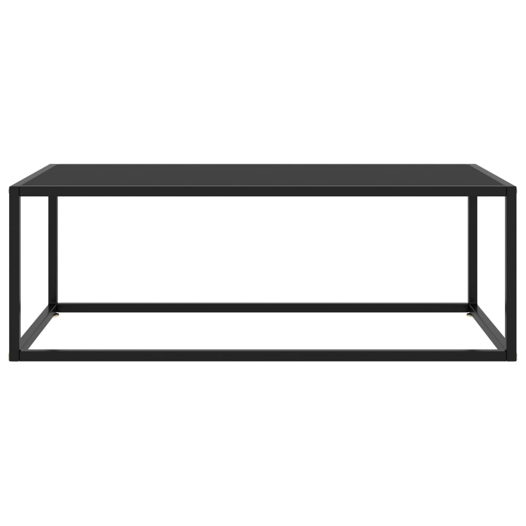 vidaXL Salontafel met zwart glas 100x50x35 cm zwart