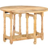 vidaXL Eettafel rond 110x76 cm massief mangohout