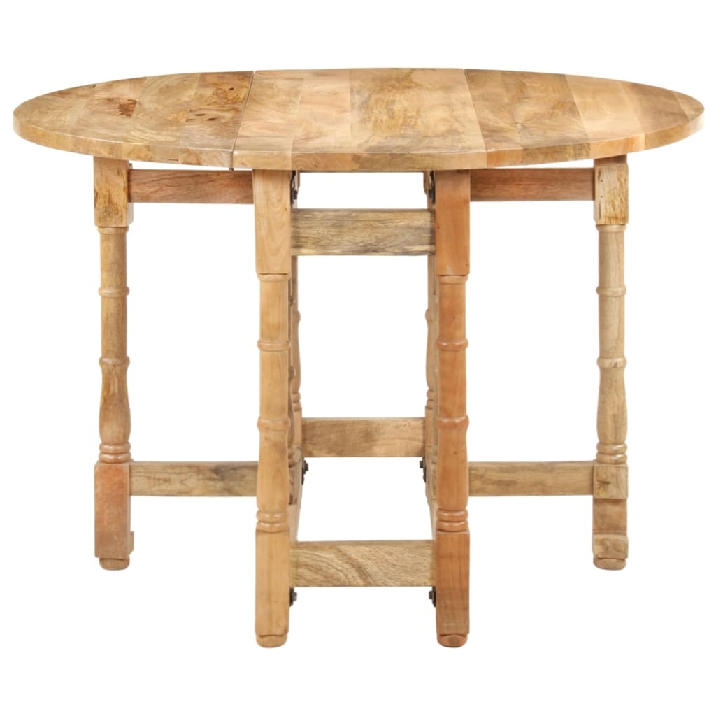 vidaXL Eettafel rond 110x76 cm massief mangohout