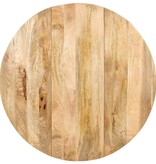 vidaXL Eettafel rond 110x76 cm massief mangohout