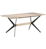 vidaXL Eettafel 180x90x76 cm massief mangohout