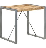 vidaXL Eettafel 80x80x75 cm ruw mangohout