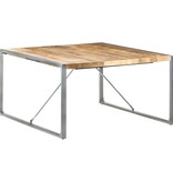 vidaXL Eettafel 140x140x75 cm ruw mangohout