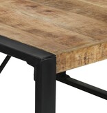 vidaXL Eettafel 140x140x75 cm ruw mangohout