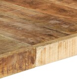 vidaXL Eettafel 140x140x75 cm ruw mangohout