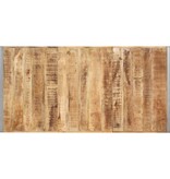 vidaXL Eettafel 200x100x75 cm massief ruw mangohout