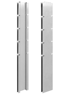 vidaXL Schuttingpalen 10 st 140 cm gegalvaniseerd staal zilverkleurig