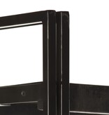 vidaXL Boekenkast met 3 schappen 60x30x80 cm massief mangohout zwart