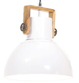 vidaXL Hanglamp industrieel rond 25 W E27 40 cm wit